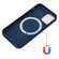 Shockproof Silicone Magsafe Phone Case for iPhone 15 Pro - Navy Blue