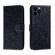 Lace Flower Embossing Flip Leather Phone Case for iPhone 15 Pro - Dark Blue