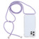 Transparent Acrylic Airbag Shockproof Phone Protective Case with Lanyard for iPhone 15 Pro - Purple Blue Apricot