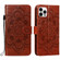 Mandala Embossing Pattern Horizontal Flip Leather Phone Case for iPhone 15 Pro - Brown