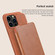 NILLKIN QIN Series Pro Sliding Camera Cover Design Leather Phone Case for iPhone 15 Pro - Brown