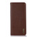 KHAZNEH Nappa Top Layer Cowhide Leather Phone Case for iPhone 15 Pro - Brown