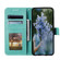 Totem Flower Embossed Leather Phone Case for iPhone 15 Pro - Green