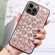 Love Hearts Diamond Mirror TPU Phone Case for iPhone 15 Pro - Rose Gold