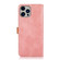 KHAZNEH Dual-color Cowhide Texture Flip Leather Phone Case  for iPhone 15 Pro - Rose Gold