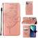 Embossed Butterfly Leather Phone Case for iPhone 15 Pro - Rose Gold