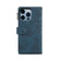 ESEBLE Retro Frosted RFID Flip Leather Phone Case for iPhone 15 Pro - Dark Green