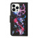 3D Colored Drawing Flip Leather Phone Case for iPhone 15 Pro - Fluorescent Butterfly