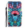 3D Colored Drawing Flip Leather Phone Case for iPhone 15 Pro - Mandala