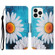 3D Colored Drawing Flip Leather Phone Case for iPhone 15 Pro - Chrysanthemum