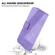 7-shaped Embossed Leather Phone Case for iPhone 15 Pro - Purple