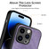 Vintage Leather PC Back Cover Phone Case for iPhone 15 Pro - Purple