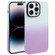Gradient Starry Silicone Phone Case with Lens Film for iPhone 15 Pro - White Purple
