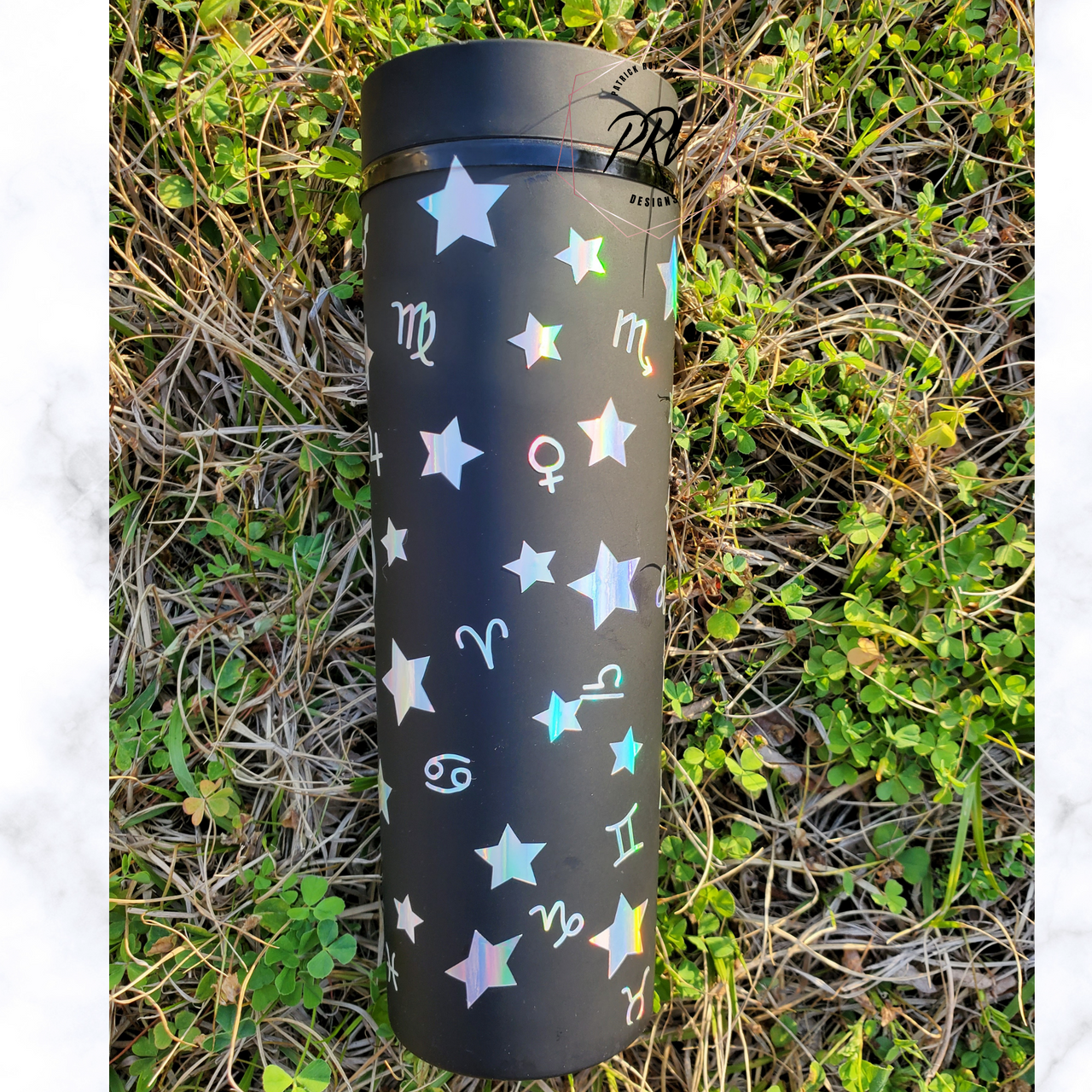 Zodiac Sign Acrylic Tumbler Cups with Straw