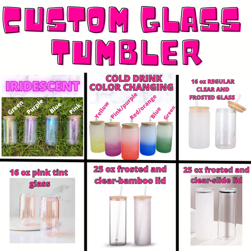 Paisley Print Sublimation Glass Tumbler