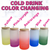 Cold color changing cups change color when cold beverage is added