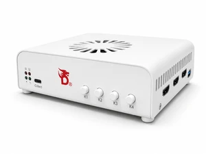 What makes the DC505 different from the 1K HDMI Fuser?
The DC505 is our flagship fuser, featuring HDMI 2.1 and DisplayPort 1.4 support, dramatically higher refresh rates, native 4K support, ultrawide compatibility, and premium hardware for the best possible DMA experience.