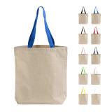 Cotton Canvas Tote Bags with Color Handles Cotton Canvas Tote Bags with Color Handles