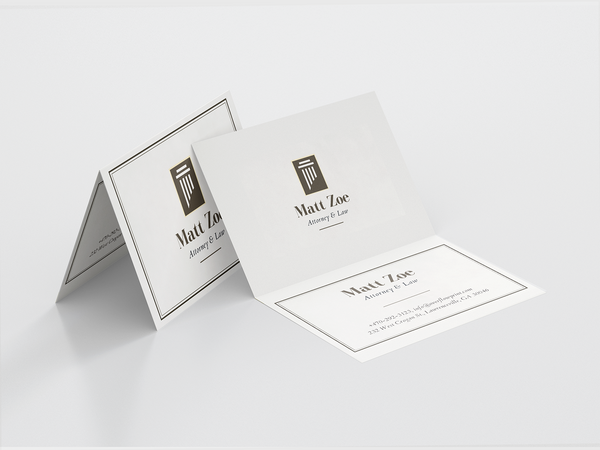 Folded business cards