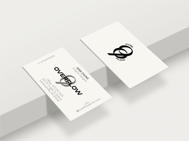 Standard Business cards with size 3.5"x2".