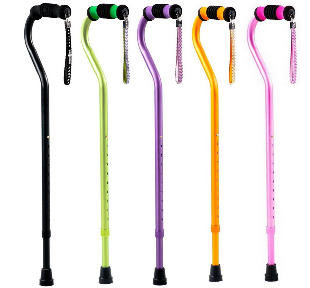 Rhinestone Wrist Straps with Colorful Canes