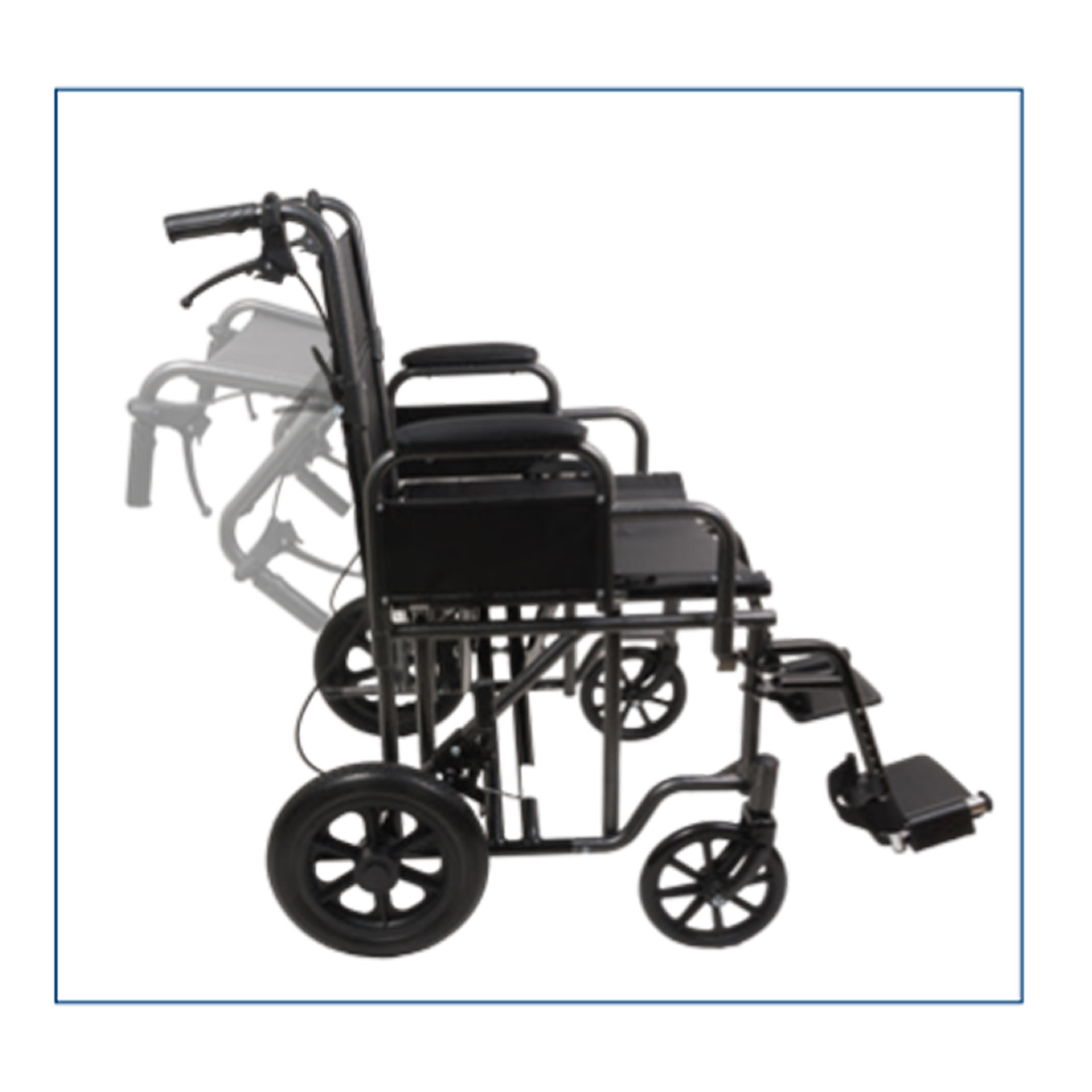 Heavy Duty Transport Chair 450 Cap 20 in Seat Good Life Medical
