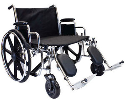 Extra Wide Heavy Duty Wheelchair with Elevating Legrest,  28" by 20" Seat