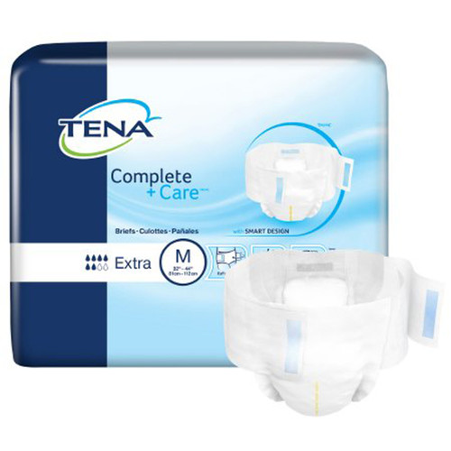 TENA® Complete + Care™ Extra Disposable Adult Briefs Size Medium