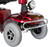 Wheels, bumper and light on the Merits Pioneer 10 heavy duty mobility scooter