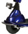 front wheel on Blue Merits Pioneer 3 mobility scooter