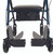 Foot rests on transport chair rollator
