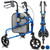 Vive MOB1026BLU Blue 3 wheel rollator walker