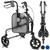 Black Vive MOB1026BLK 3 wheel rollator walker