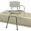 Sliding Transfer Bench with Swivel Seat and Back