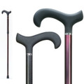 Lightweight & Strong Carbon Fiber Walking Cane with Soft Touch Derby Handle, Adjustable, Mesh Design, Red or Black