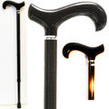 Black OPP Carbon Fiber Walking Cane, Height Adjustable