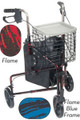 Drive 3 Wheel Rollator Walker with Basket, Tray, Pouch, Brakes