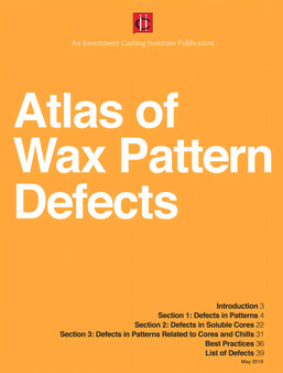 2019 Atlas of Wax Pattern Defects (Item will be emailed as a PDF)