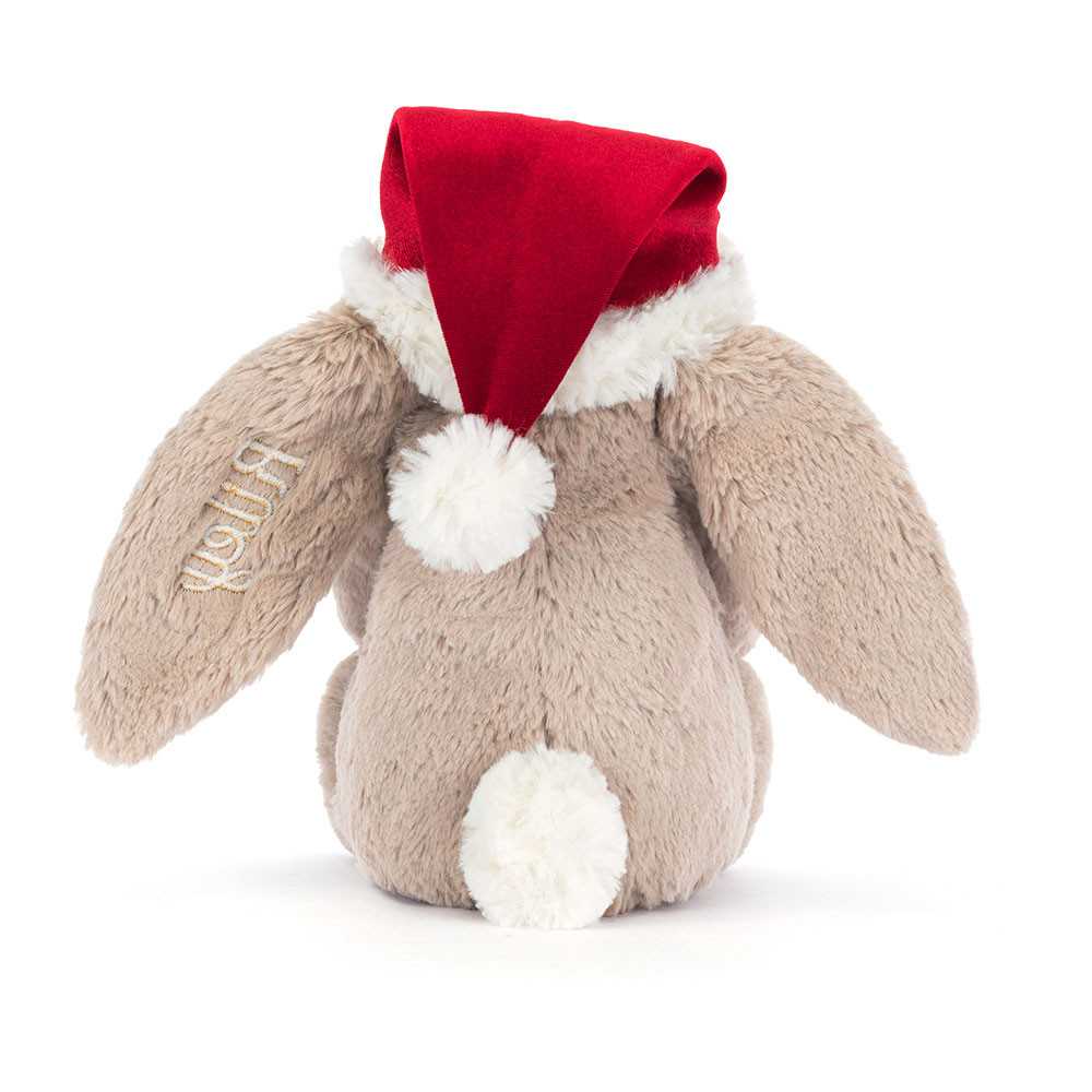 Personalised Bashful Christmas Bunny, View 4