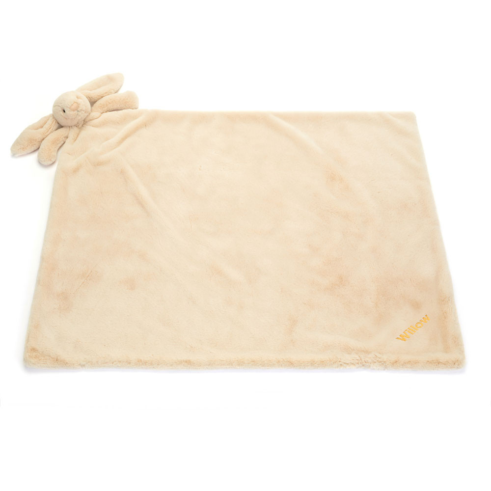 Personalised Bashful Luxe Bunny Willow Blankie, View 3