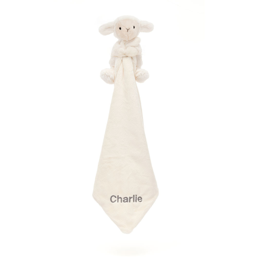Personalised Bashful Lamb Soother, View 3