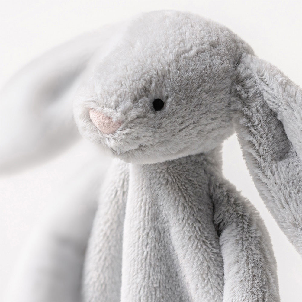Bashful Silver (Grey) Bunny Comforter, View 1