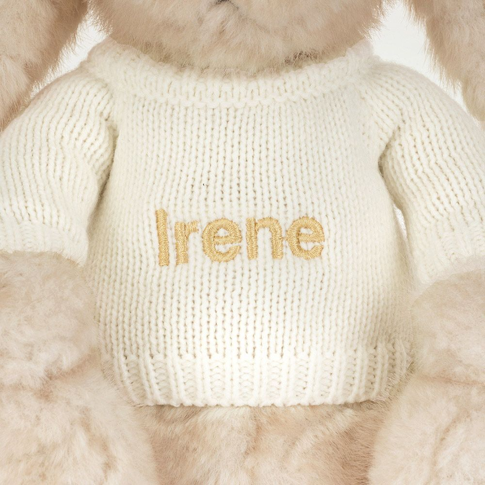 Franilla Luxe Bunny with Personalised Cream Jumper, View 1