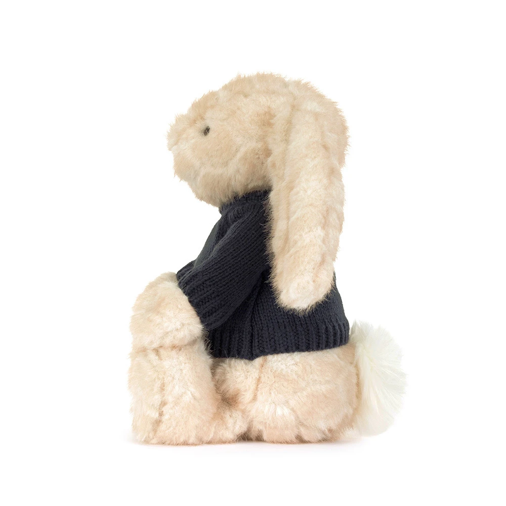 Franilla Luxe Bunny with Personalised Navy Jumper, View 2