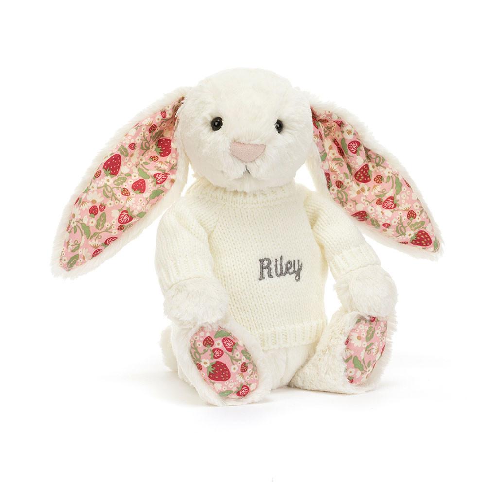 Blossom Cream Bunny 'Berry' avec Pull Crème Personnalisé – Produit
