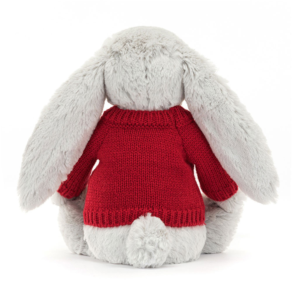 Blossom Silver Bunny with Personalised Red Jumper, View 3