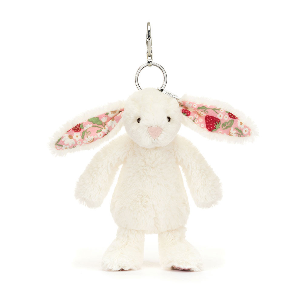 Porte-clés Blossom Cream Bunny ' Berry ' – Produit Officiel Jellycat