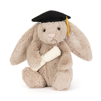Personalised Bashful Bunny Graduation Outfit, Main View