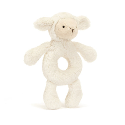 Bashful Lamb Ring Rattle, Main View