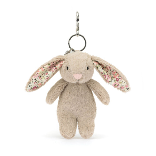Blossom Beige Bunny Bag Charm, Main View